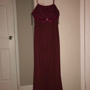 Burgundy Long Dress